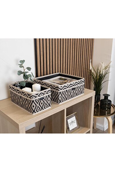 BRF Elizberrasell 2-Piece Drawer Organizer Decorative Basket Container (Bohe ...