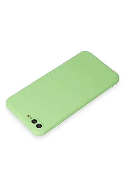 FREEDOM STOREE حافظة نيو فيس لهاتف آيفون 7 بلس من السيليكون الأول - أخضر فاتح