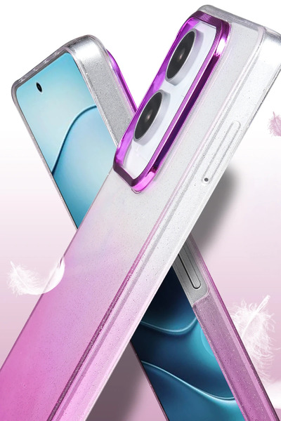 ZEMİRA HOME غطاء لامع جديد لهاتف Xiaomi Redmi Note 14 4G - تيتانيوم الصحراء