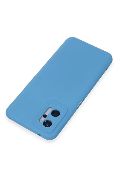 StylStore حافظة نيو فيس ريلمي 9I 4G من السيليكون المخملي الداخلي - أزرق