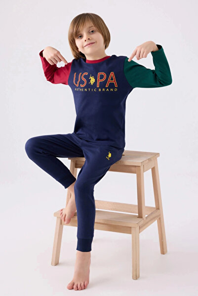 U.S. Polo Assn. КОСТЮМ ЗА МОМЧЕ ОТ ДВЕ ЧАСТИ - ТЕМНОСИН