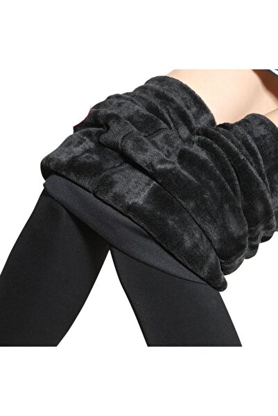 LAROSA FASHION Women's Black Plush Thermal Leggings Bgl-St04945