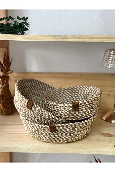 VELLORA HOME 3-Piece Basket Set, Multi-Purpose Basket, Bathroom and Kitchen O...