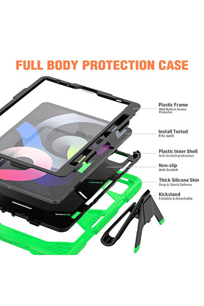 POYRAZ MARKET غطاء حماية لجهاز ايباد برو 11 (2020) من نيو فيس - جريفين - أخضر