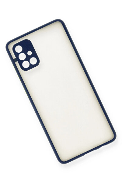 ykavm غطاء حماية سيليكون مونتريال لهاتف سامسونج جالاكسي A71 من نيو فيس - أزرق...