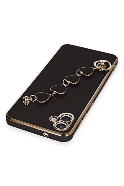 TBL DEKOR نيوفيس حافظة سامسونج جالاكسي A04 من السيليكون - أسود