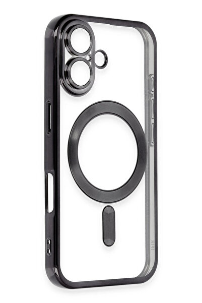 CT STONES غطاء حماية مغناطيسي كروس لهاتف آيفون 16 من نيو فيس - أسود