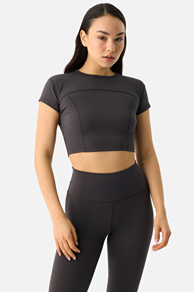 Superstacy Liora Soft Fabric Smoked Crop Top