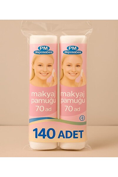 KYonlineSell Nistabolje 2 Paket 140 Adet Makyaj Temizleme Pamuğu Pedi Pamuk 1222207