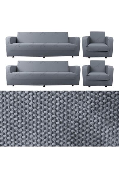 BRF TrendySell bibaha Balpeteği 3+3+1+1 lastikli kanepe örtüsü | lastikli kol...