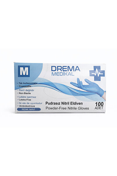 Drema Medikal NİTRİL MAVİ ELDİVEN 100 LÜ