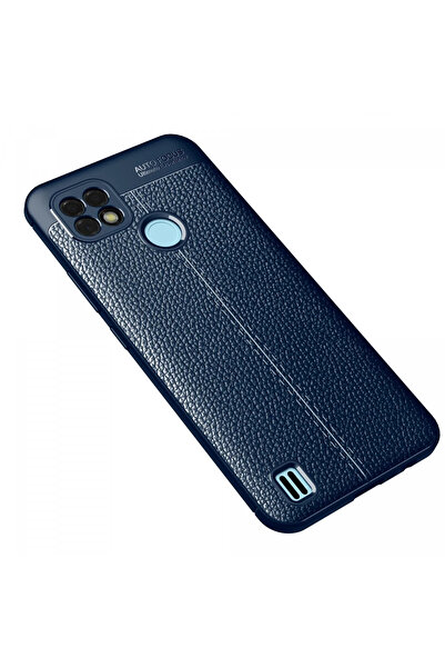 CT STONES غطاء Newface Realme C25 للتركيز التلقائي - أزرق داكن