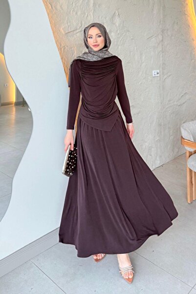 Hazamoda Jordan Sandy Skirt Suit Brown