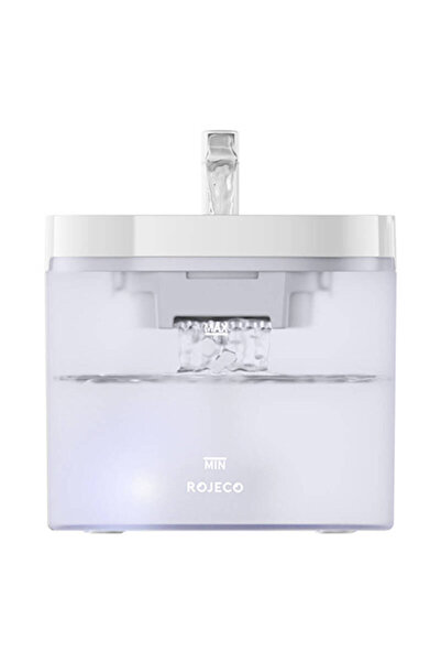 ROJECO Πηγή νερού για κατοικίδια 1,5 λίτρα, USB, αθόρυβη λειτουργία, λευκό