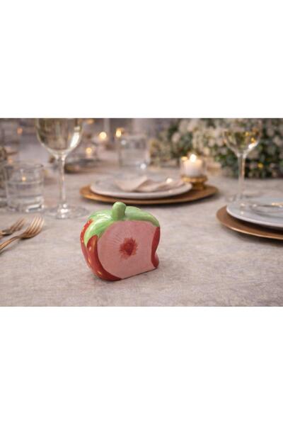 Hd Marketim وعاء ملح وفلفل بتصميم الفراولة من السيراميك - إكسسوار مطبخ مزخرف