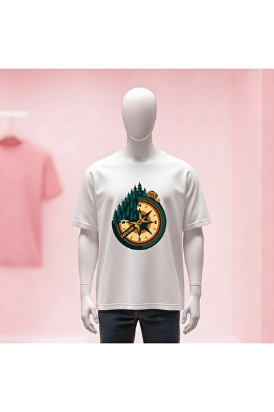 Vordevia Printed Crew Neck Wide Fit Unisex Tshirt