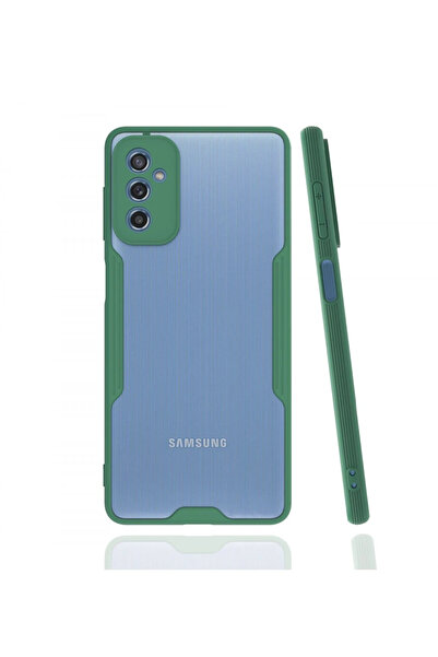 ZEMİRA HOME حافظة نيو فيس لهاتف سامسونج جالاكسي M52 5G سيليكون بلاتينيوم - أخضر