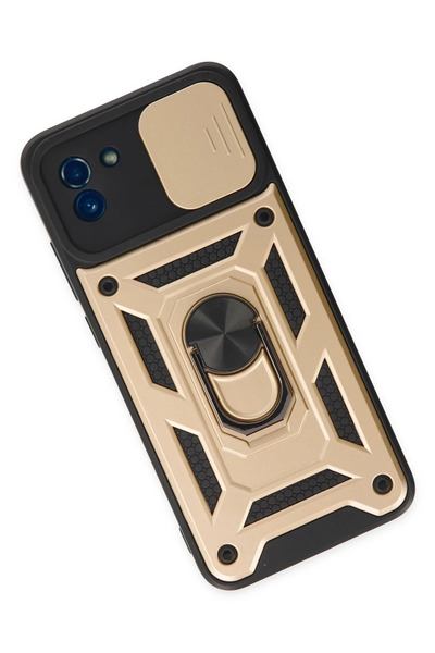 Ş&A BOUTIQE حافظة نيو فيس لهاتف سامسونج جالاكسي A03 مع حلقة عدسة من السيليكون...