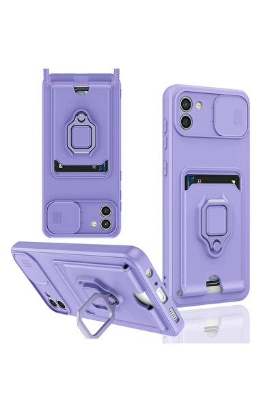 FREEDOM STOREE حافظة نيو فيس لهاتف سامسونج جالاكسي A03 من السيليكون مع بطاقة ...