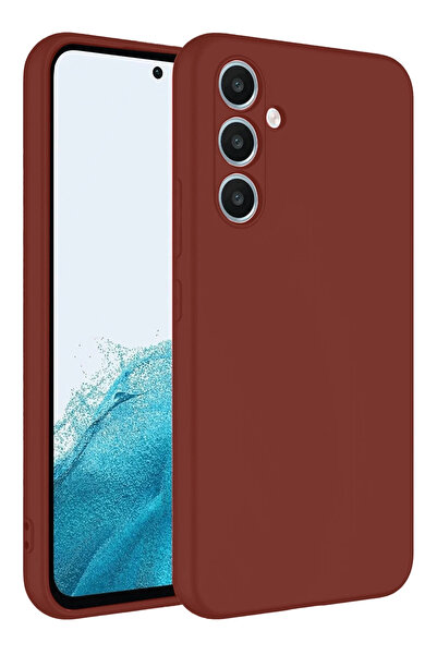 CepteToptan حافظة نيو فيس لهاتف سامسونج جالاكسي A16 5G سيليكون أول - أحمر كلاريت