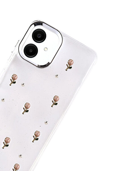 CT STONES غطاء نيو فايس سامسونج جالاكسي A07 4G بنمط الفيونكة - نمط 6