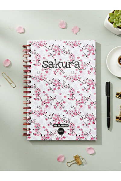 Bam Agenda vorbitoare cu design Sakura roșu