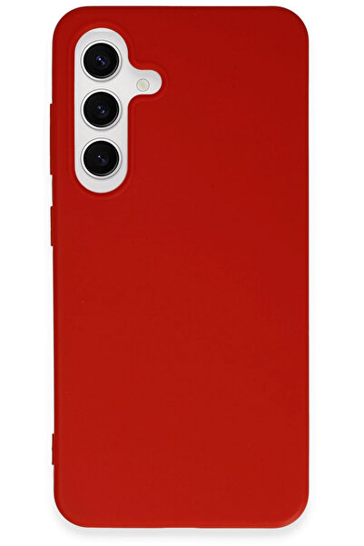 FREEDOM STOREE حافظة سامسونج جالاكسي S24 من نيو فيس سيليكون أول - أحمر