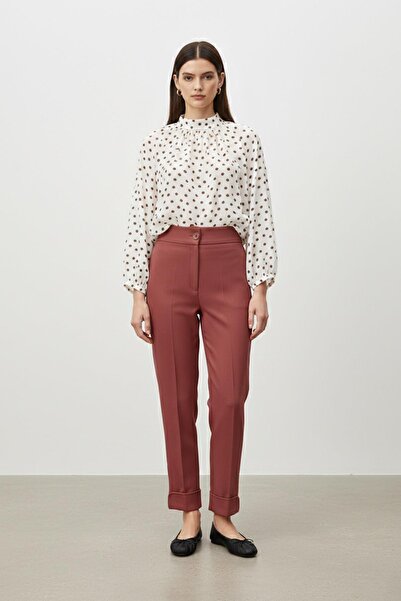 Puane Women's Classic Trousers with Zipper Detail on the Leg – 18294Pnt - Bur...