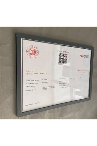 BRF Shopletsell Mat Anthracite Self-Adhesive Corporate A4 Frame 1274129