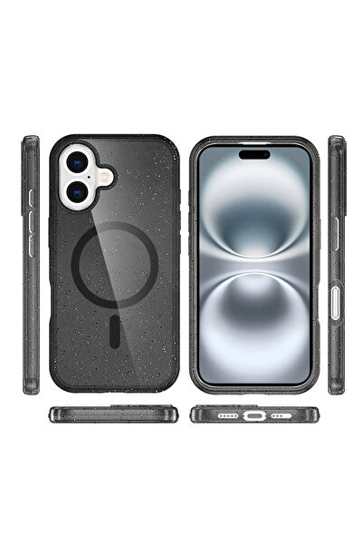 FREEDOM STOREE غطاء حماية نيو فيس لآيفون 16 بلس ستار ماجسيف - أسود