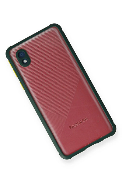 FREEDOM STOREE Newface حافظة سامسونج جالاكسي A01 كور ميامي سيليكون شفاف - أخض...