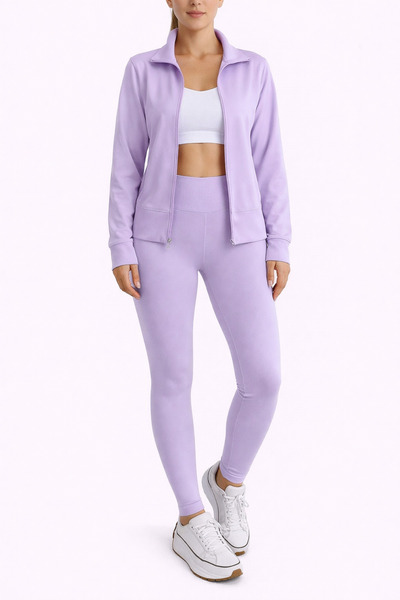 Paw Garage Women's Ohs Top and Bottom Set, Jacket and Leggings Tracksuit Set