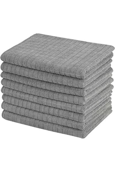 BRF Elizberrasell Orret Home 3 Pieces Microfiber Checked Kitchen Cloth, 40X40...