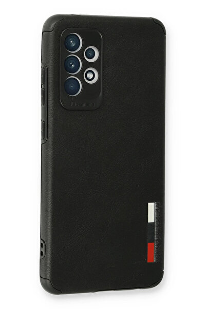 Kazan Hobi نيوفيس حافظة سامسونج جالاكسي A53 5G بحلقة جلدية سيليكون - أسود