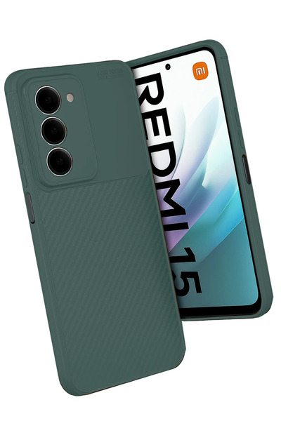 ZEMİRA HOME غطاء كربون جديد لهاتف شاومي ريدمي 15 بتقنية 4G مع تركيز تلقائي - ...