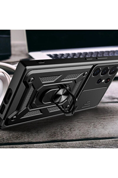 CT STONES حافظة سامسونج جالاكسي S23 الترا من نيو فيس مع حلقة عدسة بارس من الس...