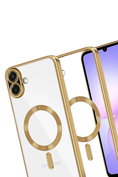 POYRAZ MARKET غطاء نيو فايس سامسونج جالاكسي A07 4G كروس ماجنيتيك سيف - ذهبي