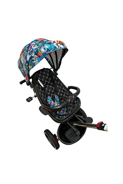 L-Sun Tricicletă pliabilă pentru copii cu copertină reglabilă, multicoloră