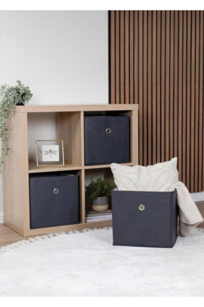 BRF Elivorasell Decorative Multi-Purpose Shelf Organizer Set, Anthracite Colo...