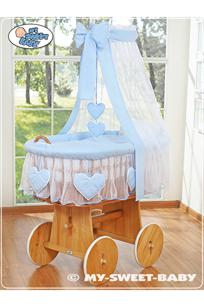 Other Coș Moise cu baldachin - albastru Amelie