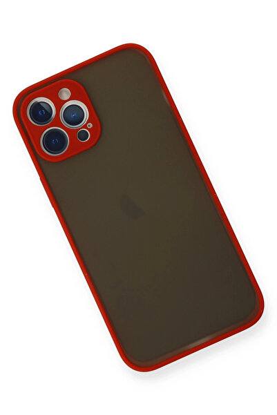 ZEMİRA HOME غطاء حماية سيليكون مونتريال لهاتف آيفون 12 برو من نيو فيس - أحمر