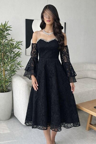 MEUON black evening dress