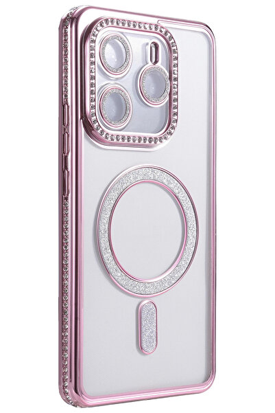 ZEMİRA HOME حافظة نيو فيس شاومي ريدمي نوت 14 4G جوك سيملي مغناطيسي سيف - وردي