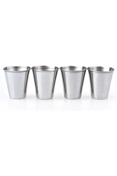 BRF ElivoraSell 4 adet 70 ml. Çelik Shot Kahve Kamp Bardağı df37x 1203179