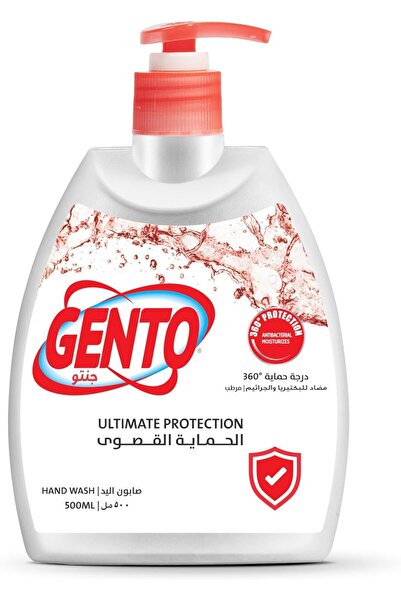 Gento Gento Hand Wash Liquid with Moisturizer, Red, 500ml, FP010563