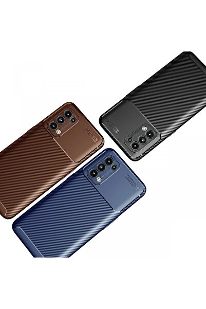 TBL DEKOR حافظة نيو فيس لهاتف اوبو رينو 5، غطاء كربون بتركيز تلقائي - أسود