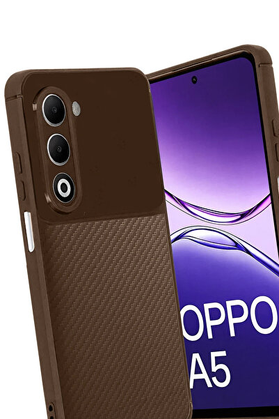 BAMBAM SHOP غطاء كربون أوتو فوكس من نيو فيس لهاتف أوبو A5 4G - بني