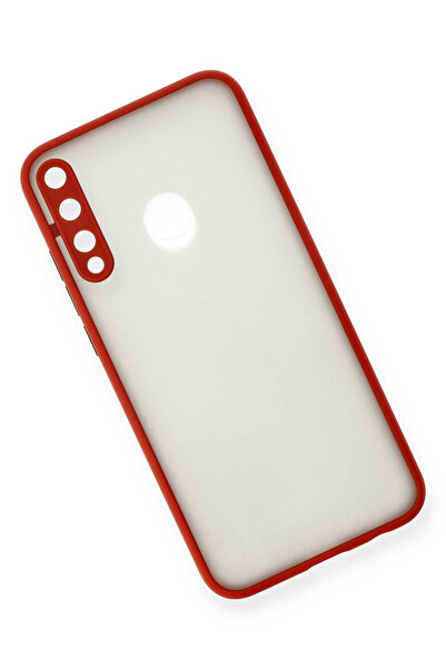 ZEMİRA HOME حافظة Huawei P40 Lite E من نيوفايس غطاء سيليكون مونتريال - أحمر