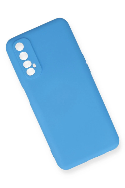 FREEDOM STOREE جراب Newface Realme 7 مصنوع من السيليكون المخملي الداخلي - أزرق