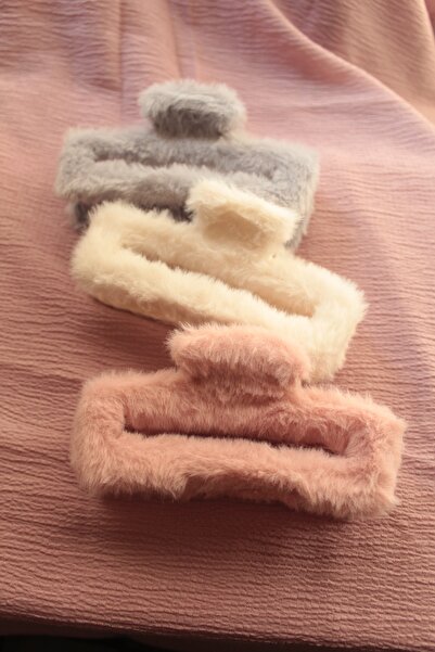 Kudi Oyuncak 3-bojni Pliš kvadratni model ženske kopče za kosu